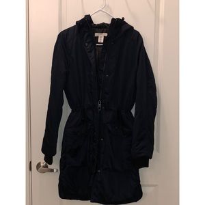 Navy blue trench coat
